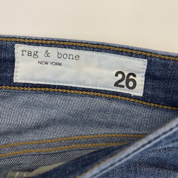 Rag and Bone Cate Mid Rise Skinny Jeans Women’s Size 26 Frayed - Picture 5 of 9